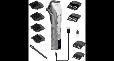 Camry CR 2835s - Hoogwaardige metalen tondeuse - zilverkleurig - met LCD-scherm - Premium