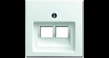 Busch-Jaeger 1803-02-914 UAE-, IAE-, ISDN-contactdoos Afdekking 2-voudig Busch-balance SI Alpine-wit