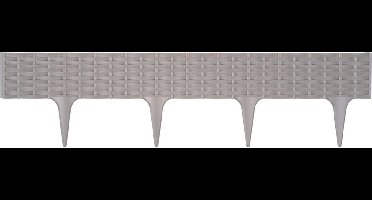 Prosperplast Graskant/tuin rand/kantopsluiting - 3x stuks - grijs - totale lengte 11,7 meter - borderrand