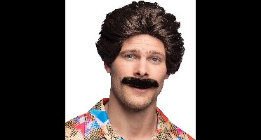 Boland - Pruik Vance Bruin - Golvend - Lang - Mannen - Showgirl -