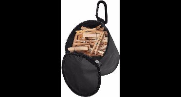 Wasknijperzak met karabijn - inclusief 96 houten knijpers - knijperzak