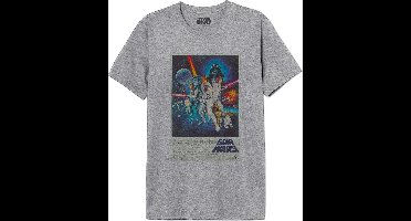 Star Wars Shirt Grijs – New Hope Filmposter maat S