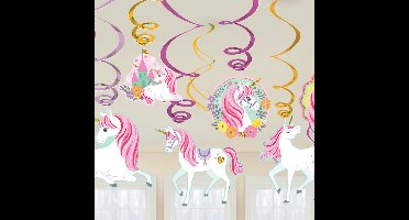 Amscan - Swirl Unicorn (12 stuks)