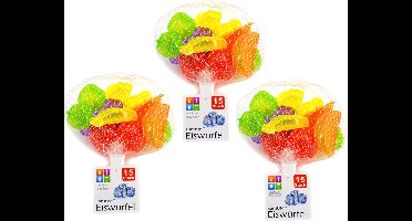 Jedermann IJsblokjes - 45x - fruitvormpjes kleurenmix - kunststof - herbruikbaar