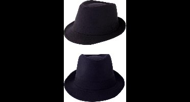 Hoed - Zwart - Gleufhoed - Al Capone