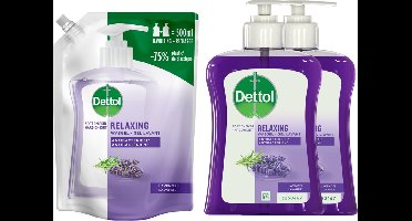 Dettol - Refill Relaxing Lavender 500ML - Relaxing Lavender 2x250ML - Voordeelverpakking