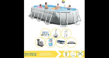 Intex Prism Frame Zwembad - Opzetzwembad - 503x274x122 cm - Inclusief Onderhoudspakket, Filter en Zwembad Stofzuiger