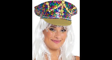 Folat - Politie Pet Deluxe Meerkleurig - Carnaval - Carnaval kostuum - Carnaval accessoires