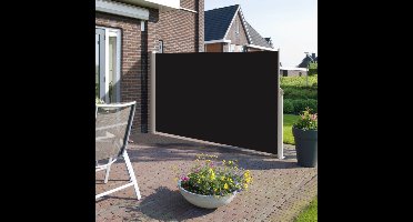 Windscherm 160*300 antraciet ondoorzichtig privacy oprolbaar aluminium