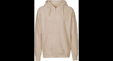 Fairtrade Men's Zip Hoodie met capuchon Sand - S