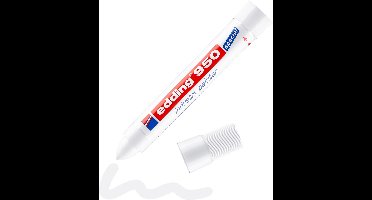 edding 950/1 Industriemarker op pastabasis - wit - 10mm - ruwe en vuile oppervlakken - permanent - metaal, steen, droog en nat hout - ook geschikt onder water op schone ondergronden