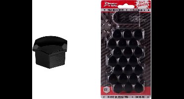 J-TEC Wielbout Wielmoer 17mm Doppen Beschermende Afdekkapjes Zwart 20 stuks (set)