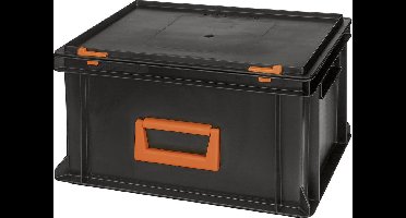 Alutec 139220110188 Kunststofbox Magnus PC 20 (b x h x d) 400 x 233 x 300 mm Zwart, Oranje 1 stuk(s)