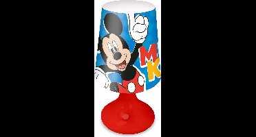 Disney Mickey Mouse tafellamp/bureaulamp/nachtlamp voor kinderen - rood - 18 x 9 cm