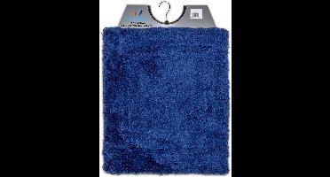 Wicotex - Bidetmat - WC mat - Toiletmat uni Blauw - Antislip onderkant - Afmeting 50x60cm
