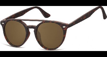 Montana Zonnebril Unisex Panto Gevlamd Bruin (mp49)