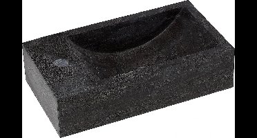 Royal Plaza Alhena fontein 40x22cm met kraangat links zonder overloop zwart