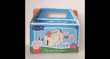 Peppa Pig Houten Personages - 7-delige set met Peppa, George, Mummy, Daddy