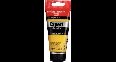 Amsterdam Expert Acrylverf - Gele Acrylverf - #272 Transparant Geel Middel - Acrylic Paint - Acrylaatverf – Acrylic Paint – Hobbyverf – Kunstschildersverf - Hobbyverf Geel - 75ml