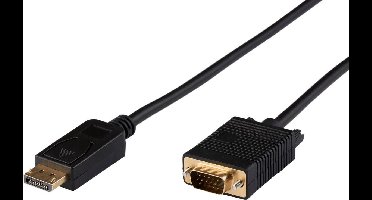 Microconnect DP-VGA-MM-050 0.5m DisplayPort VGA (D-Sub) Zwart video kabel adapter