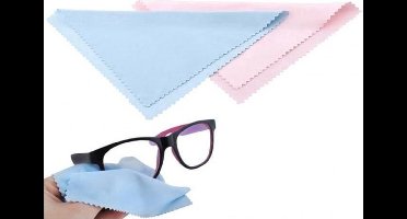 New Age Devi - "2x Microvezel Brillendoekjes - Blauw & Roze"