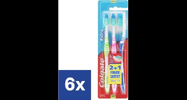 Colgate Tandenborstel Extra Clean Medium (Voordeelverpakking) - 6 x 3 (18) Stuks