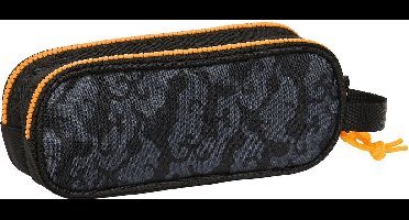 Pennenetui met 2 vakken Naruto Zwart Oranje 21 x 8 x 6 cm