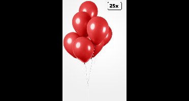 25x Ballon rood 30cm - Festival feest party verjaardag landen helium lucht thema