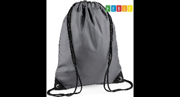 *** Gymtas Met Rijgkoord 12 Liter - Antraciet - Zwemtasje - van Heble® ***