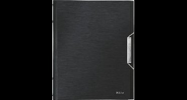 Leitz Style Kunststof Sorteermap met 12 Tussenbladen en Elastische Sluiting - voor 200 A4 Vel - Satijn Zwart