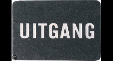 Esschert Design - Leisteen deurplaat tekst 'uitgang' DP010