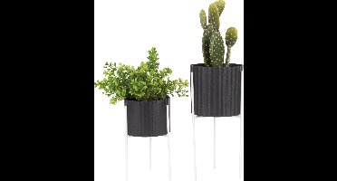 Pt Bloempot Stilt set van 2 - Black/White