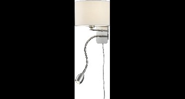 TRIO HOTEL - Wandlamp - Nikkel mat - excl. 1x E14 3,5 W - OSRAM lichtbron - Wandmontage - Niet dimbaar - Badkamerverlichting