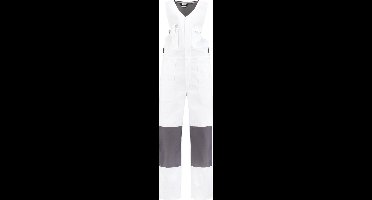 EM Workwear Bodybroek katoen/polyester wit-grijs maat 56