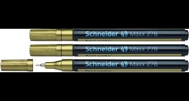 Schneider lakmarker - Maxx 278 - 0,8 mm - goud - 3 stuks - S-127853-3
