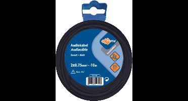 PROFILE luidsprekerkabel - 2x0m75mm² - zwart - 10 meter