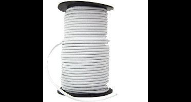 Elastisch Touw - 8 mm - WIT - elastiek per meter