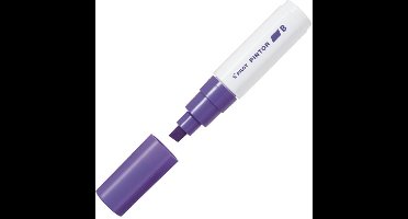 Pilot Pintor Paarse Verfstift - Brede marker met 8,0mm beitelpunt - Inkt op waterbasis - Dekt op elk oppervlak, zelfs de donkerste - Teken, kleur, versier, markeer, schrijf, kalligrafeer…
