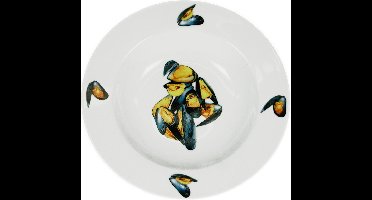 Cosy&Trendy Mosselbord Gedecoreerd - Ø 21,5 cm - Set-6