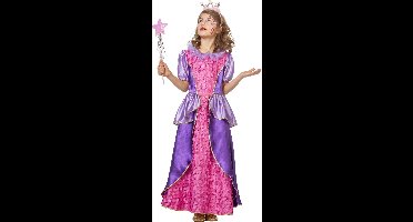 Wilbers & Wilbers - Koning Prins & Adel Kostuum - Prinses Jill De Wonderschone - Meisje - paars,roze - Maat 104 - Carnavalskleding - Verkleedkleding