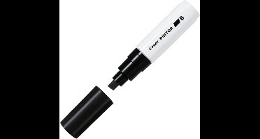 Pilot Pintor Zwarte Verfstift - Brede marker met 8,0mm beitelpunt - Inkt op waterbasis - Dekt op elk oppervlak, zelfs de donkerste - Teken, kleur, versier, markeer, schrijf, kalligrafeer, etc