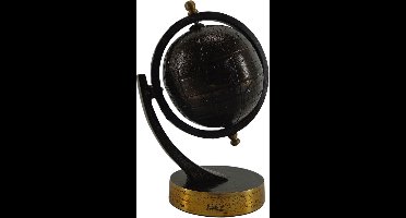 Deco4yourhome - Wereldbol - Bruin/Goud - 20cm