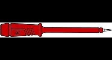 MEETPEN MET ELASTISCHE ISOLATIEHULS 4mm PUNT IN ROESTVRIJ STAAL - ROOD (PRÜF 2) (HM5410)