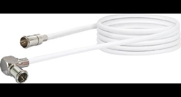 Schwaiger Antenne Aansluitkabel [1x F-quickstekker - 1x Mini-DAT-stekker] 1.50 m 90 dB Wit