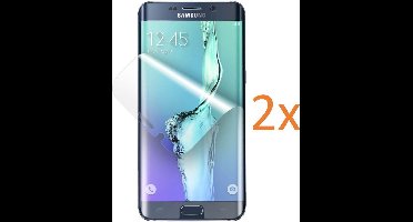 2x Screenprotector geschikt voor Samsung Galaxy S6 Edge+ / S6 Edge Plus - Edged (3D) Glas PET Folie Screenprotector Transparant 0.2mm 9H (Full Screen Protector) - (Two Pack / Duo-pack)