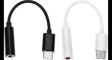 USB-C to 3.5mm audio jack cable zwart