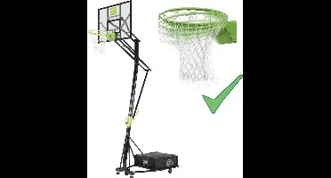 EXIT Galaxy Basketbalbord - met Dunkring & Net - Verplaatsbaar op Wielen - Basketbalpaal - Voor Kinderen - Buiten