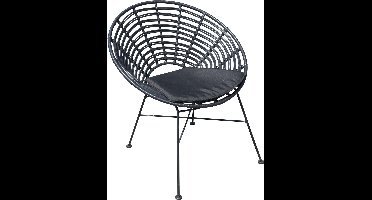 Terrasstoel Vincenzo zwart (Set van 2)