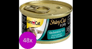 Gimcat Shinycat Adult 70 g - Kattenvoer - 48 x Kip&Garnaal
