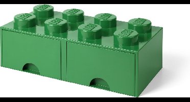 Lego - Opbergbox met 2 Lades Brick 8 - Polypropyleen - Groen